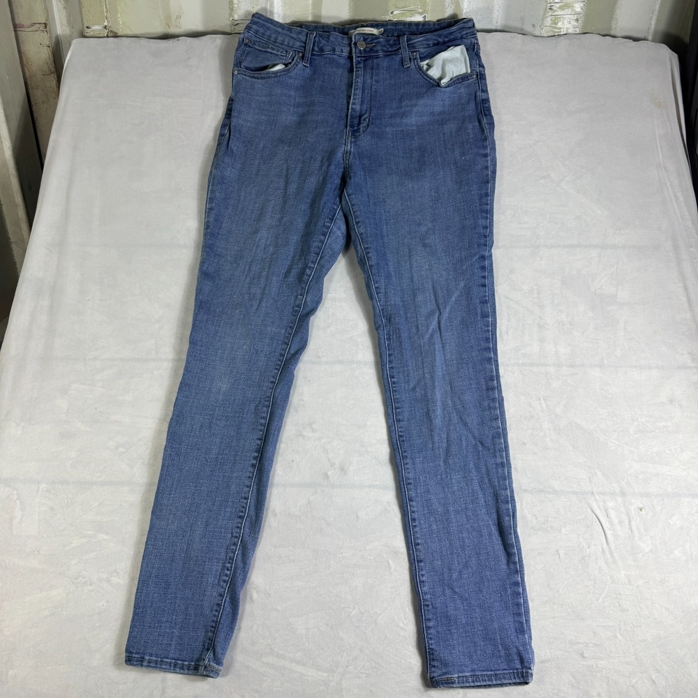 Levis Womens 721 Skinny Jeans Blue Denim High Rise 5 Pocket Design Outdoor 32‎